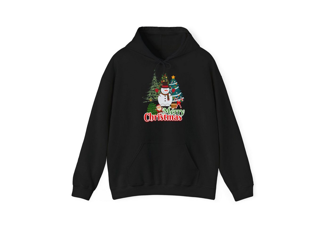 Quality Elegance Weihnachtssweatshirt Merry Christmas Hoodie Schneemann & Weihnachtsbaum Unisex von Quality Elegance