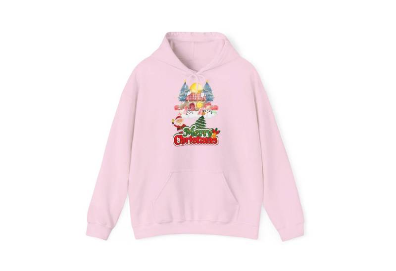 Quality Elegance Weihnachtssweatshirt Merry Christmas Hoodie Unisex Santa Candy House Design von Quality Elegance