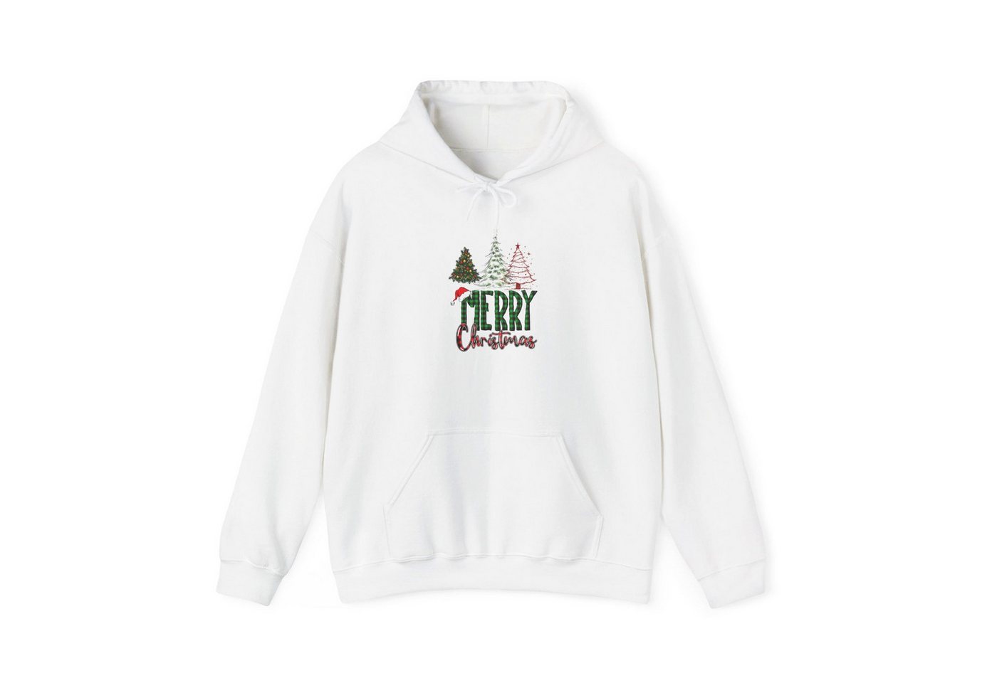 Quality Elegance Weihnachtssweatshirt Merry Christmas Hoodie Unisex Trees Graphic Festive Look von Quality Elegance