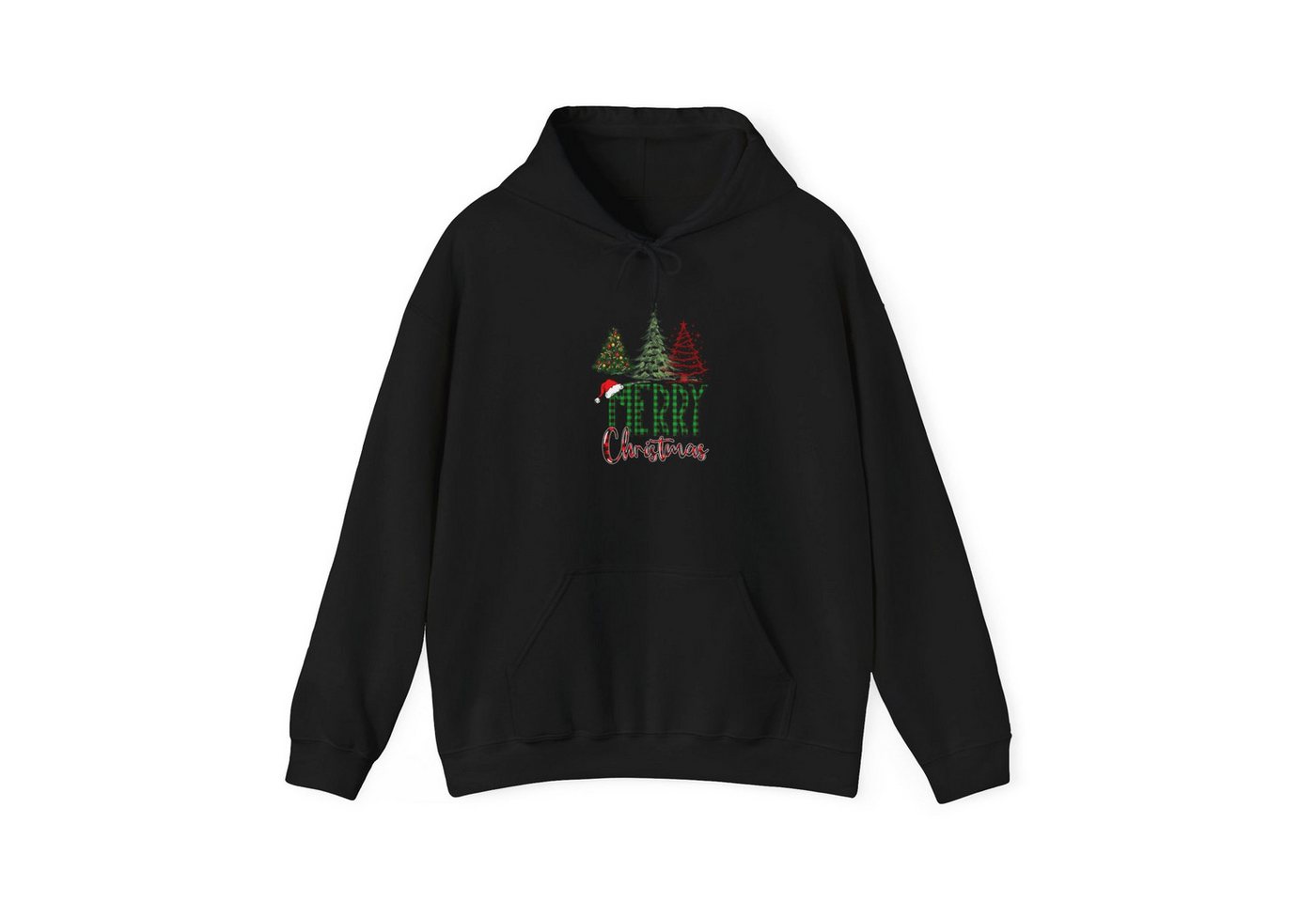 Quality Elegance Weihnachtssweatshirt Merry Christmas Hoodie Unisex Trees Graphic Festive Look von Quality Elegance