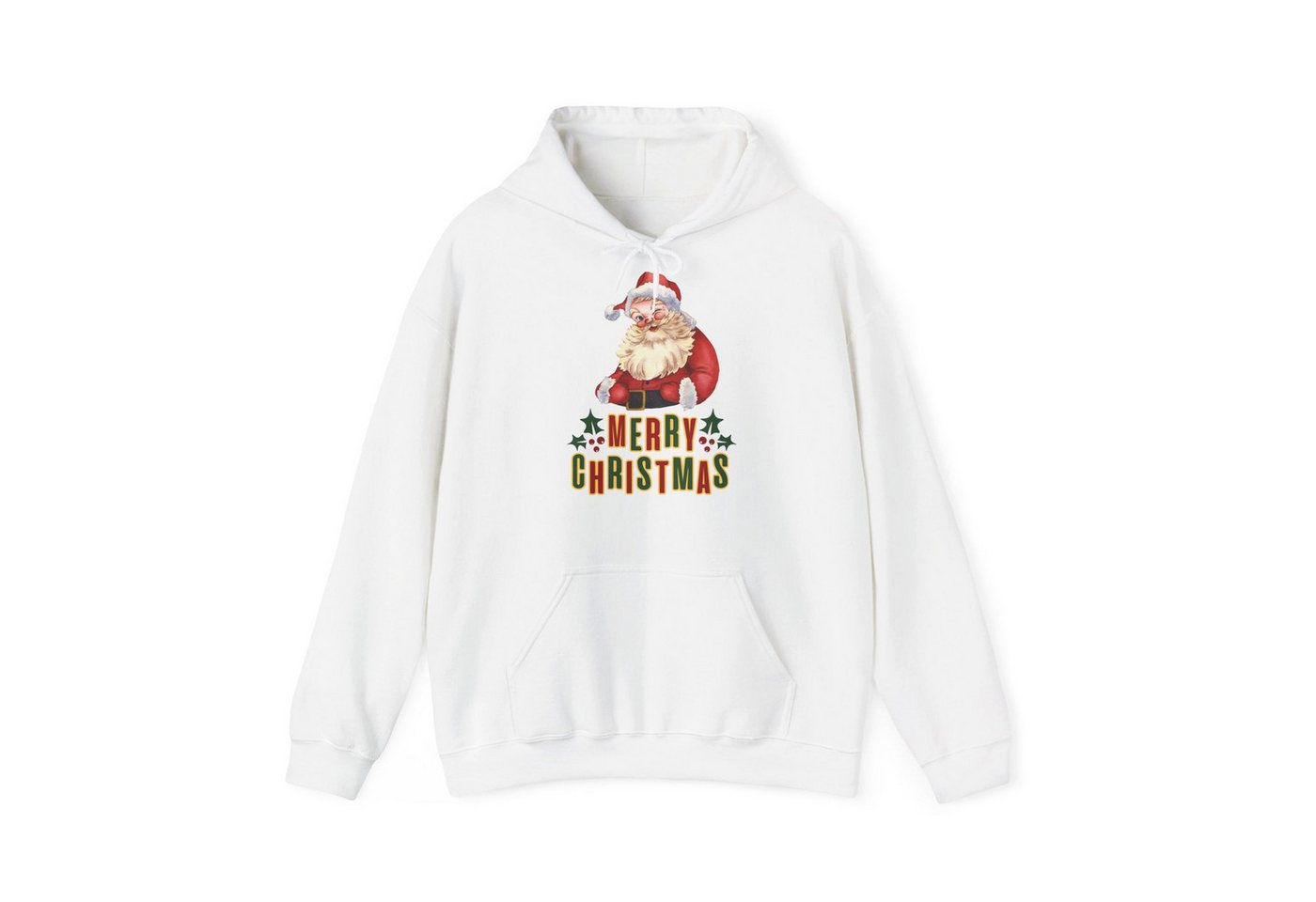 Quality Elegance Weihnachtssweatshirt Merry Christmas Hoodie Vintage Santa Claus Retro Unisex von Quality Elegance