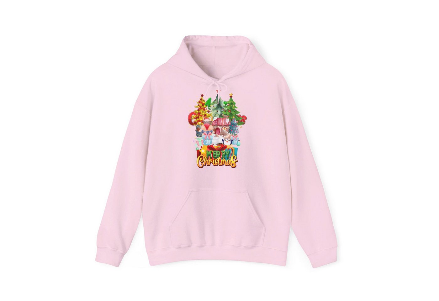 Quality Elegance Weihnachtssweatshirt Merry Christmas Hoodie Weihnachtsdorf & Geschenkbox Unisex von Quality Elegance