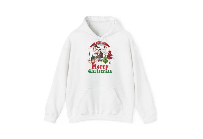 Quality Elegance Weihnachtssweatshirt Merry Christmas Hoodie Weihnachtsdorf & Tannenbaum Unisex von Quality Elegance