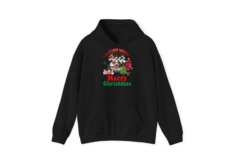 Quality Elegance Weihnachtssweatshirt Merry Christmas Hoodie Weihnachtsdorf & Tannenbaum Unisex von Quality Elegance