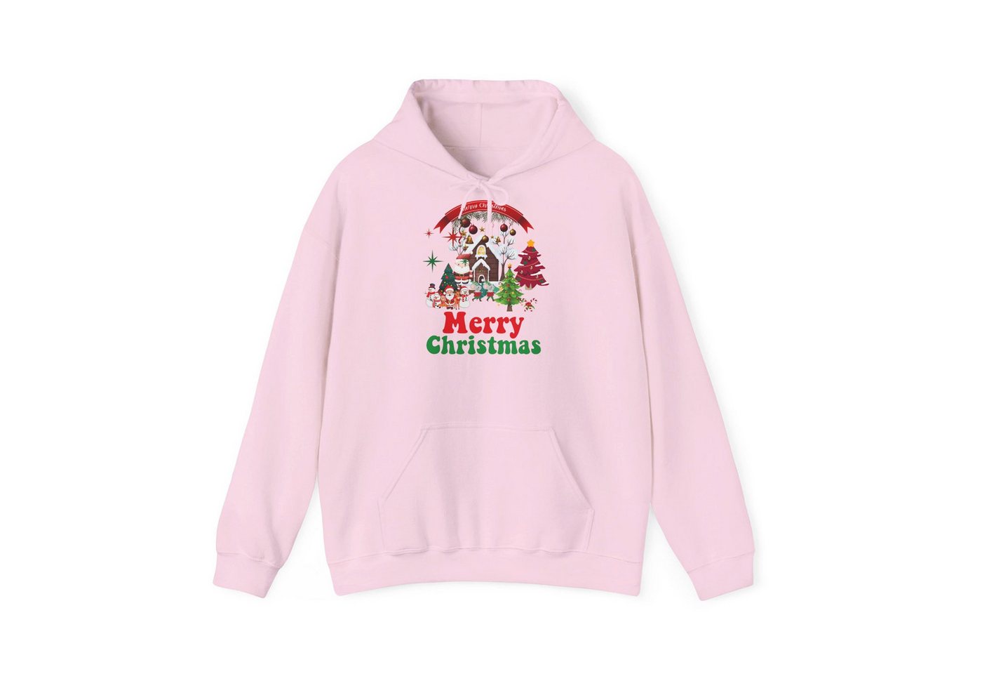 Quality Elegance Weihnachtssweatshirt Merry Christmas Hoodie Weihnachtsdorf & Tannenbaum Unisex von Quality Elegance