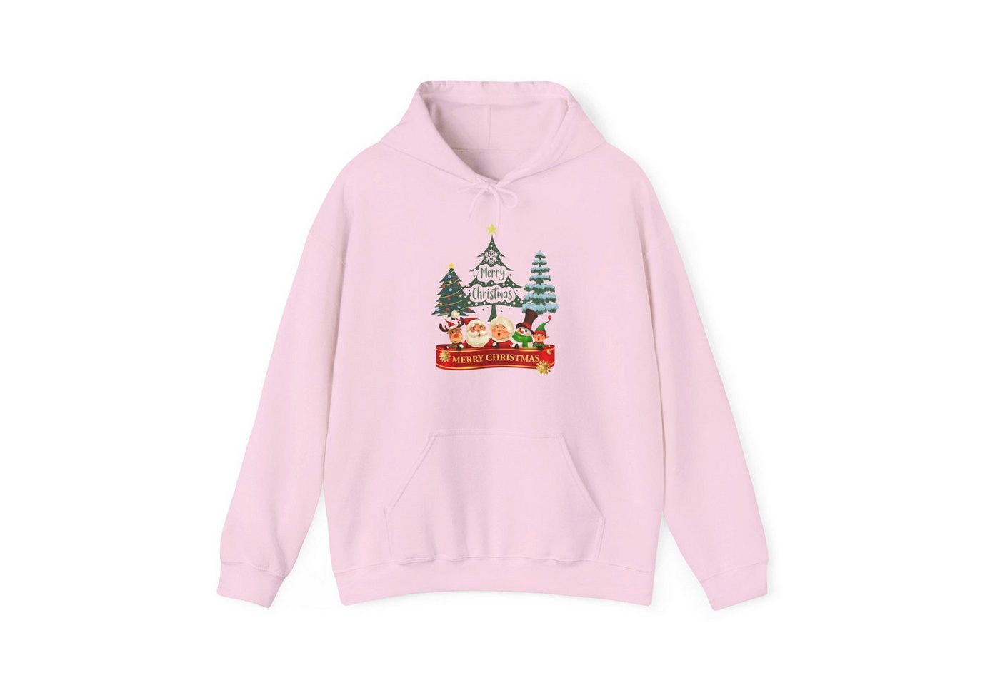 Quality Elegance Weihnachtssweatshirt Merry Christmas Hoodie Weihnachtsfiguren & Tannenbaum Unisex von Quality Elegance