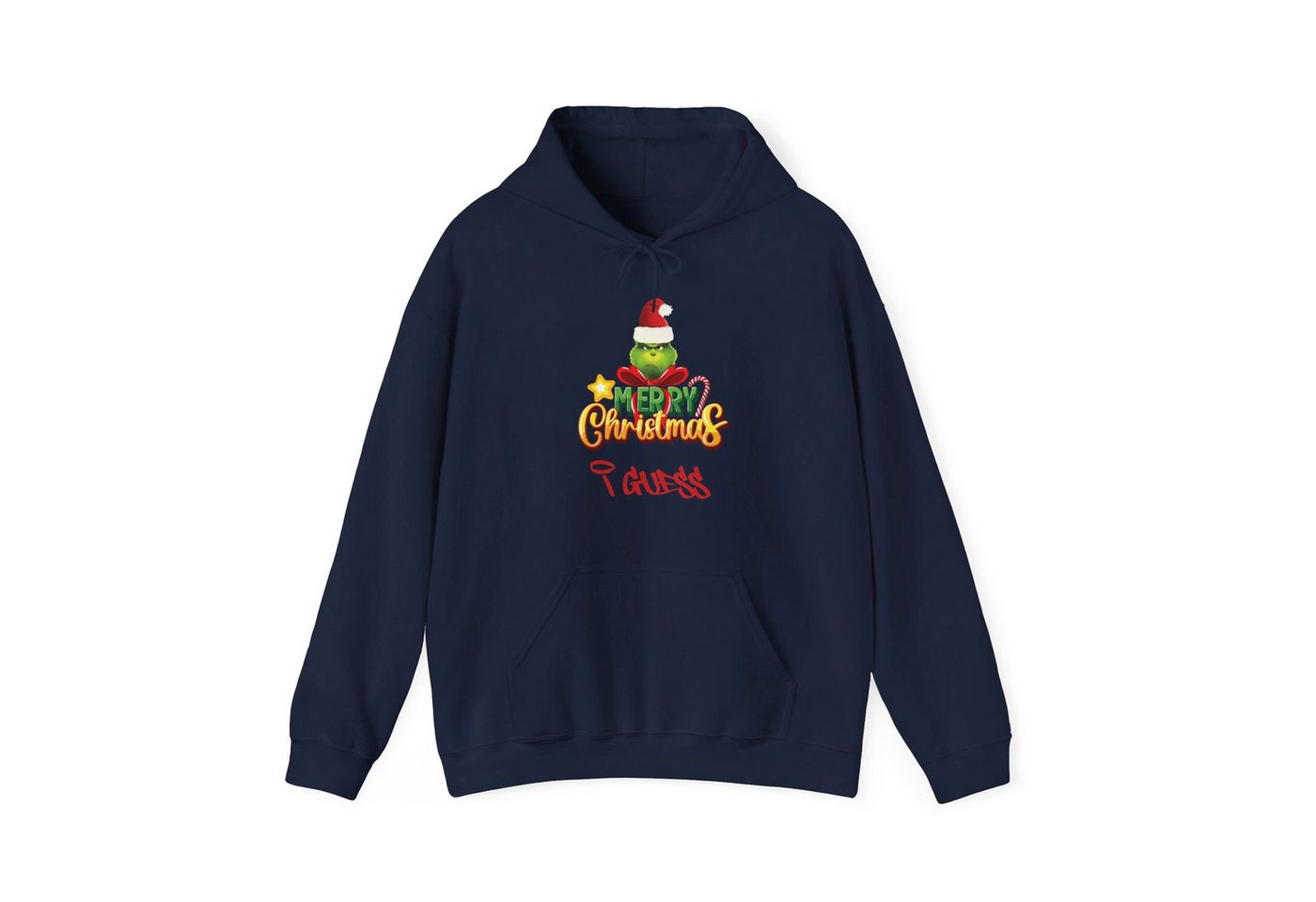 Quality Elegance Weihnachtssweatshirt Merry Christmas I Guess Hoodie Sweatshirt – Lustiger Grinch Pullover von Quality Elegance