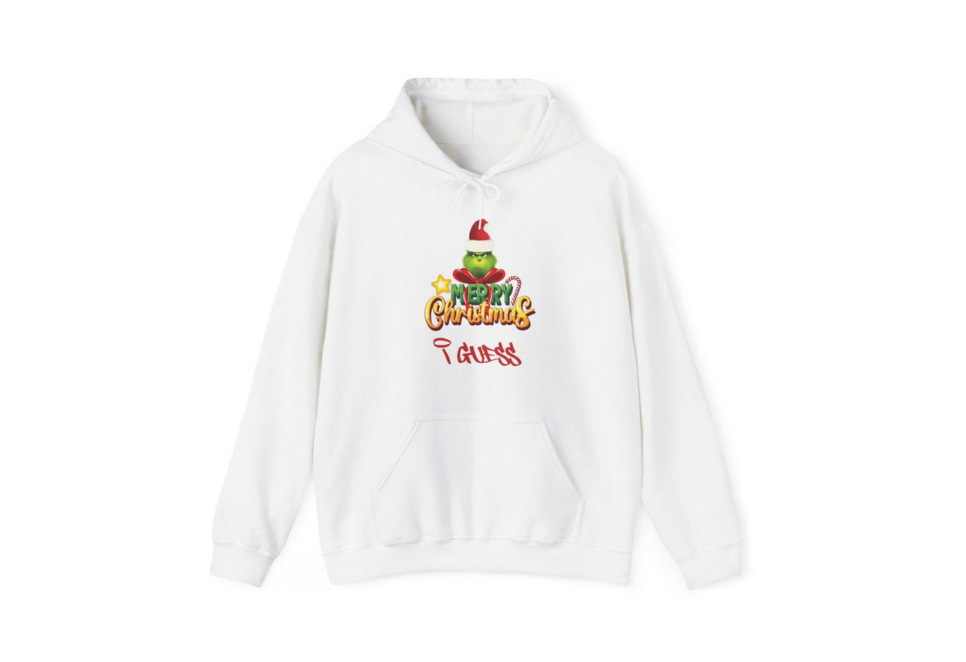 Quality Elegance Weihnachtssweatshirt Merry Christmas I Guess Hoodie Sweatshirt – Lustiger Grinch Pullover von Quality Elegance
