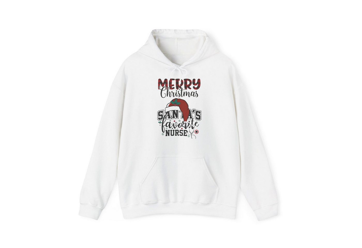 Quality Elegance Weihnachtssweatshirt Merry Christmas Nurse Hoodie Sweatshirt – Santa’s Favorite Pullover von Quality Elegance