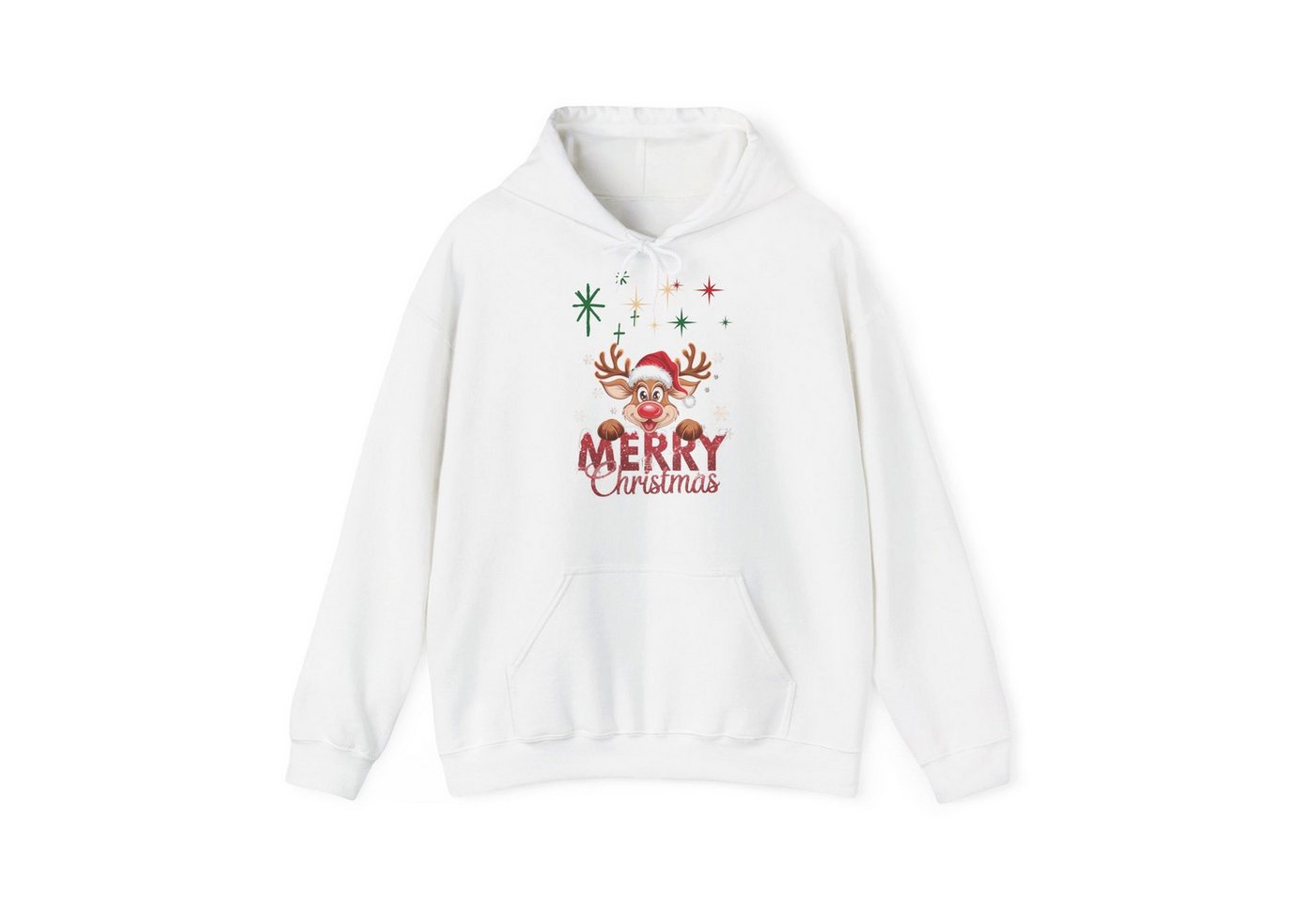 Quality Elegance Weihnachtssweatshirt Merry Christmas Reindeer Hoodie Sweatshirt – Winter Unisex Pullover von Quality Elegance