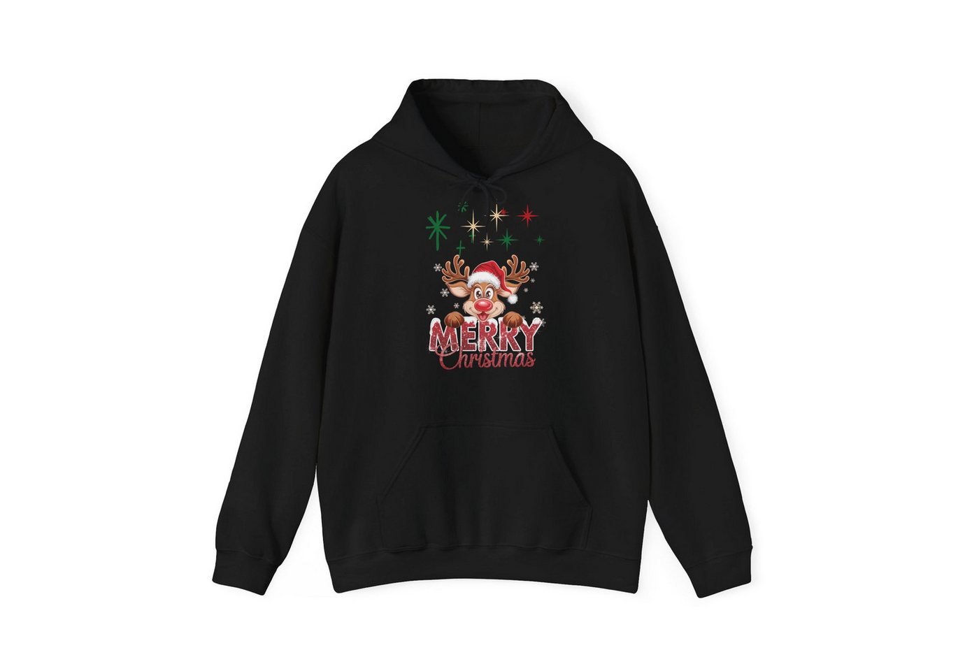 Quality Elegance Weihnachtssweatshirt Merry Christmas Reindeer Hoodie Sweatshirt – Winter Unisex Pullover von Quality Elegance