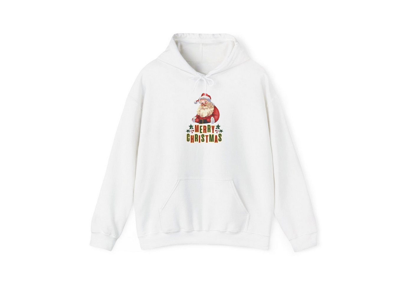 Quality Elegance Weihnachtssweatshirt Merry Christmas Santa Hoodie Weihnachten Unisex Retro Look von Quality Elegance