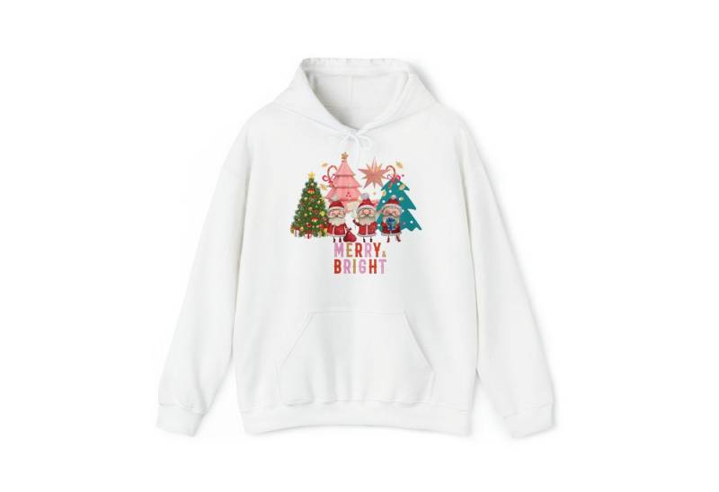 Quality Elegance Weihnachtssweatshirt Merry and Bright Cute Christmas Hoodie, Weihnachtspullover von Quality Elegance