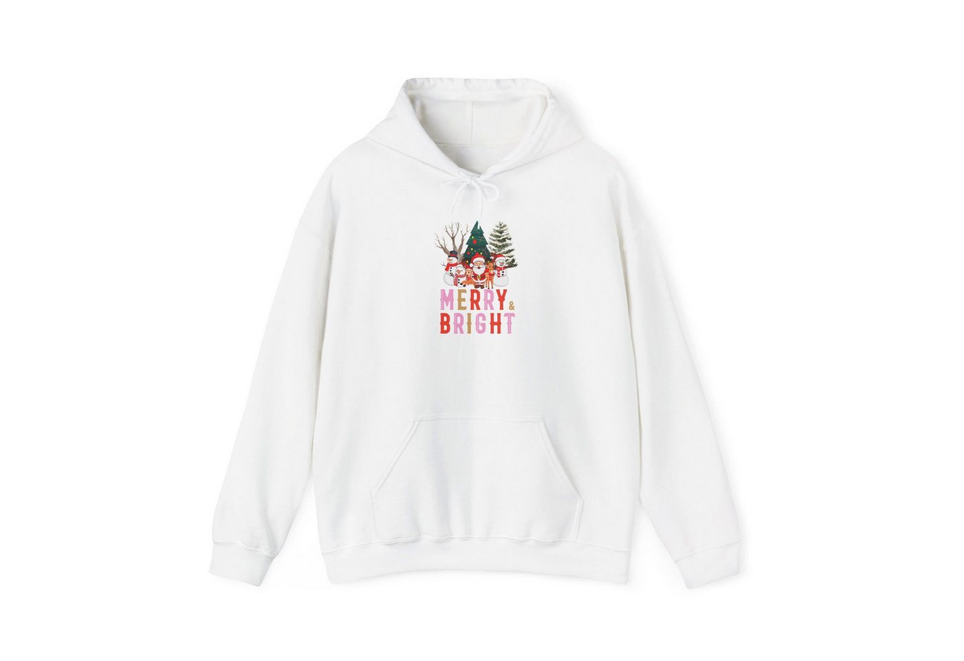 Quality Elegance Weihnachtssweatshirt Merry & Bright Christmas Hoodie Unisex Festive Winter Look von Quality Elegance