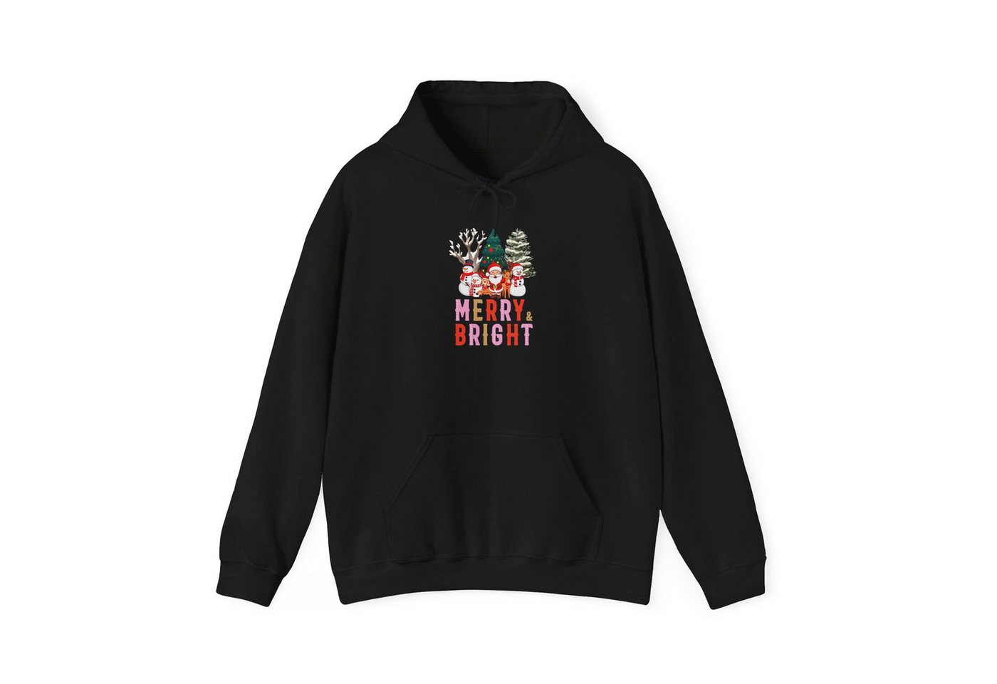 Quality Elegance Weihnachtssweatshirt Merry & Bright Christmas Hoodie Unisex Festive Winter Look von Quality Elegance