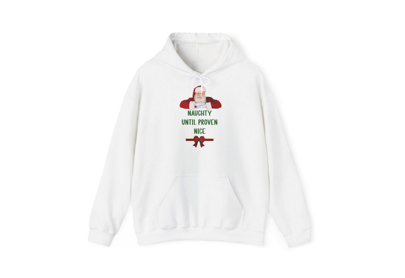 Quality Elegance Weihnachtssweatshirt Naughty Until Proven Nice Hoodie Santa Weihnachten Unisex von Quality Elegance