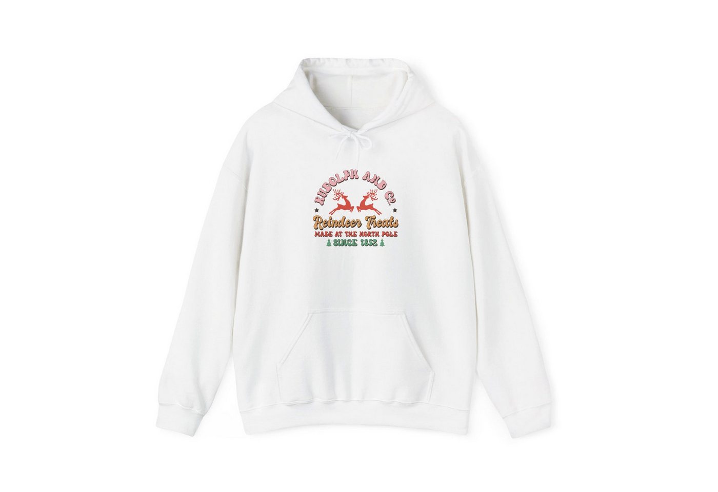 Quality Elegance Weihnachtssweatshirt Rudolph & Co Reindeer Treats Retro Weihnachten Hoodie Unisex von Quality Elegance