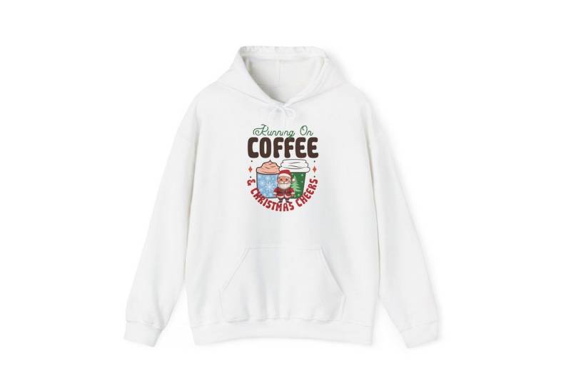 Quality Elegance Weihnachtssweatshirt Running On Coffee & Christmas Cheers Hoodie - Weihnachtlicher Spaß von Quality Elegance