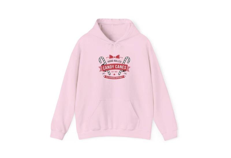 Quality Elegance Weihnachtssweatshirt Weihnachten Hoodie Unisex Candy Cane – Rosa & Weiß von Quality Elegance
