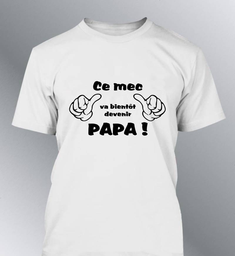 Lustiges Herren-T-Shirt Bald Papa, Humorvoller Zukünftiger Vater, Babygeburt von QualityShirtsFrance
