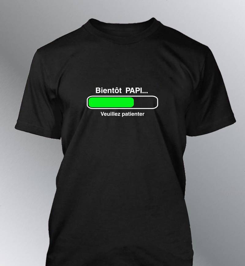 T-Shirt Humorvoller Mann Bald Papi Humor Geek Zukünftiger Großvater Geburt Baby Opa von QualityShirtsFrance