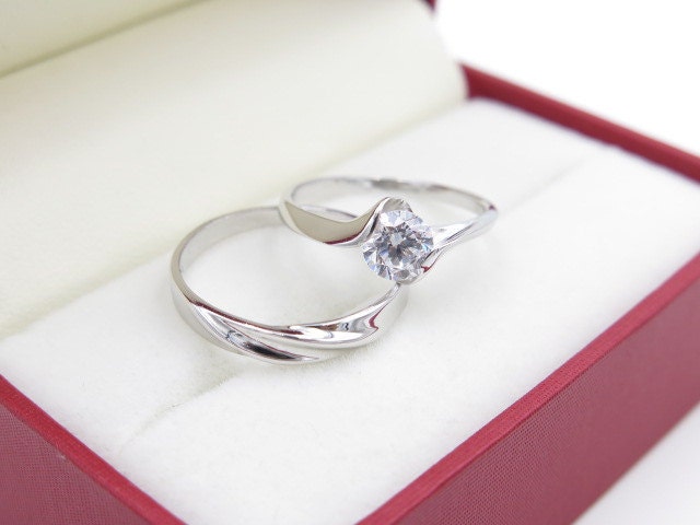 2 Stück Kostenlose Gravur Infinity Ringe 0, 8 Mm Zirkon Ring Für Frau Sterling Silber Ehering Set Seine Und Sie Versprechen 2 Stück Kostenlose Gravur Infinity Ringe 0, 8 Mm Zirkon Ring Für Frau Sterling Silber Ehering Set Seine Und Sie Versprechen von QualitycArt