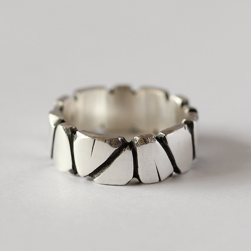 Serling Silberhochzeit Versprechen Band Ring Breit Stapelbar Grobe Unisex Engagement Schmuck Platin Ehering Serling Silberhochzeit Versprechen Band Ring Breit Stapelbar Grobe Unisex Engagement Schmuck Platin Ehering von QualitycArt