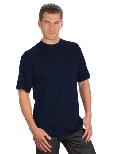 Qualityshirts 2 Rundhals T-Shirt im Doppelpack, Gr. 3XL, dunkelblau von Qualityshirts