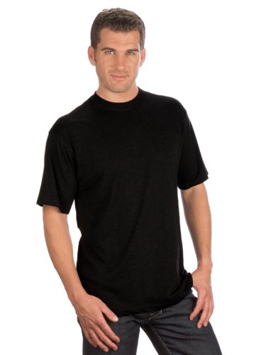 Qualityshirts 2 Rundhals T-Shirt im Doppelpack, Gr. 4XL, schwarz von Qualityshirts