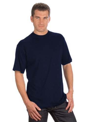 Qualityshirts 2 Rundhals T-Shirt im Doppelpack, Gr. M, dunkelblau von Qualityshirts