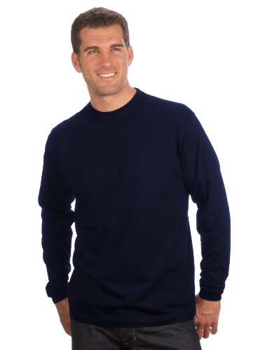 Qualityshirts Langarm Basic Shirt, Gr. XL, dunkelblau von Qualityshirts