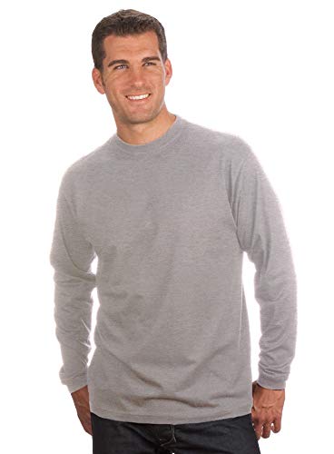 Qualityshirts Langarm Basic Shirt, Gr. XL, Silber von Qualityshirts