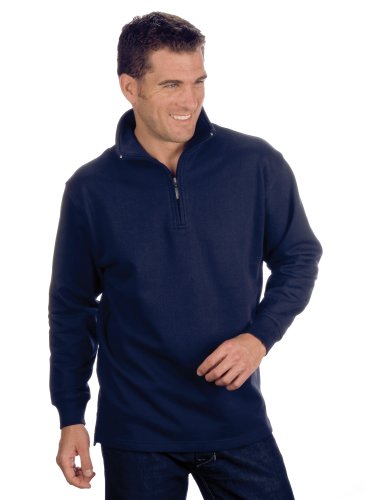 Qualityshirts Troyer Sweatshirt, Gr. 5XL, dunkelblau von Qualityshirts