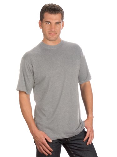 Qualityshirts 2 Rundhals T-Shirt im Doppelpack, Gr. 3XL, Silber von Qualityshirts