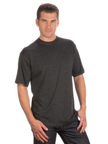 Qualityshirts 2 Rundhals T-Shirt im Doppelpack, Gr. 8XL, anthrazit von Qualityshirts