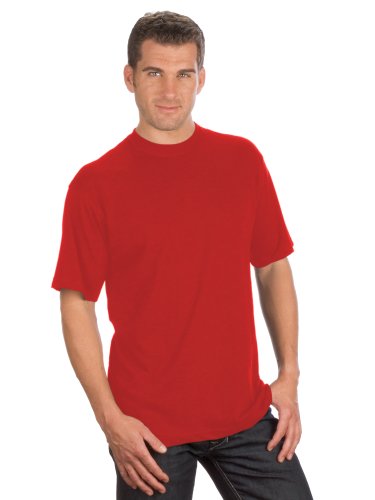 Qualityshirts 2 Rundhals T-Shirt im Doppelpack, Gr. M, rot von Qualityshirts