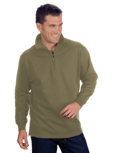 Qualityshirts Troyer Sweatshirt, Gr. XL, Oliv von Qualityshirts