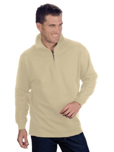 Qualityshirts Troyer Sweatshirt, Gr. XL, beige von Qualityshirts