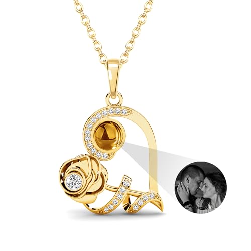 Projektions-Halskette mit Bild innen, 925er-Sterlingsilber, individuelle Foto-Blumen-Halskette, personalisierte Herz-Anhänger-Halskette, Schmuck, romantische Geschenke für Freundinnen und Frauen Projektions-Halskette mit Bild innen, 925er-Sterlingsilber, individuelle Foto-Blumen-Halskette, personalisierte Herz-Anhänger-Halskette, Schmuck, romantische Geschenke für Freundinnen und Frauen von QuanMonei