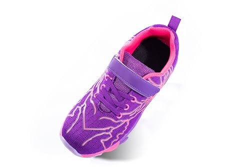 Quanen Electronic Turnschuhe Junge Mädchen Air Sportschuhe Kinder Laufschuhe Leicht Atmungsaktiv Fitnesss Tennis Sneaker Lila; 31EU von Quanen Electronic