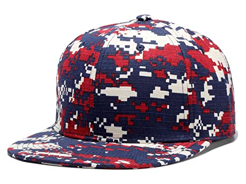 Quanhaigou Klassische Snapback-Mütze Hip Hop Flat Bill Visier Cap – Unisex Erwachsene verstellbare Baseballmützen, bunt, Einheitsgröße von Quanhaigou