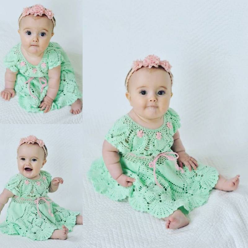 Neue Niedriger Preis Hochzeit-Blumenmädchen-Häkelkleid-Baby-Mädchen-Kleid-Handmade-Kleid-Neugeborene-Kleid-Kind-Kleidung-Erstes-Outfit von QuantumInArtistry