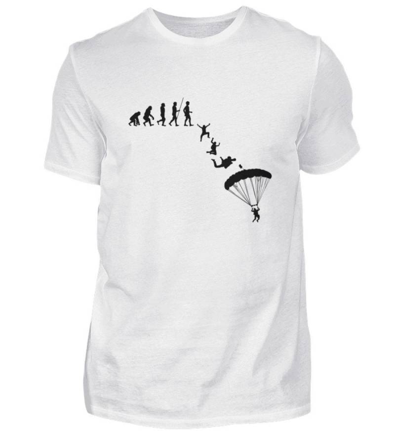 Fallschirmspringer Evolution Shirt, Paragleiter Geschenkidee, Fallschirmjäger Geschenk, Fallschirm Entwicklung Baumwolle T-Shirt Schwarz von Quantux