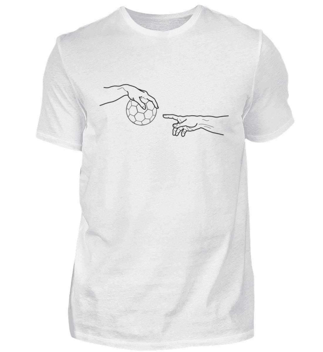 Handball Michelangelo Shirt, Lustiges Handballer Geschenk, Witziges Handballteam Baumwolle T-Shirt Schwarz Handball Michelangelo Shirt, Lustiges Handballer Geschenk, Witziges Handballteam Baumwolle T-Shirt Schwarz von Quantux