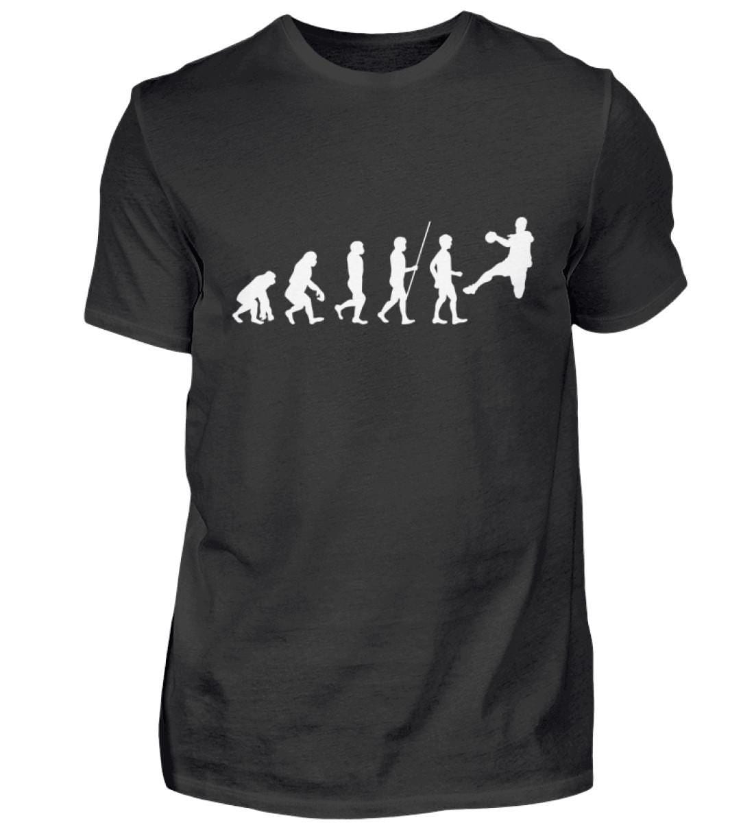 Handball Shirt, Handballer Evolution Geschenk, Handballspieler Baumwolle T-Shirt Weiß von Quantux
