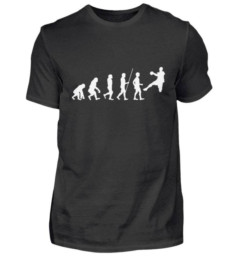Handball Shirt, Handballer Evolution Geschenk, Handballspieler Baumwolle T-Shirt Weiß von Quantux