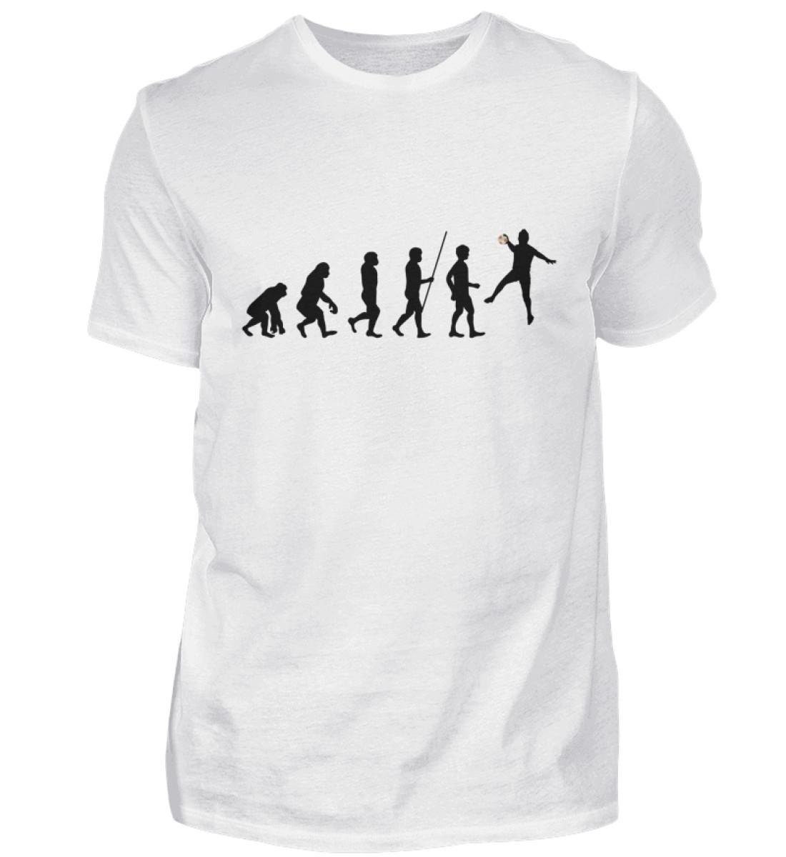 Handballer Evolution Shirt, Handball Geschenkidee, Handballspieler Baumwolle T-Shirt Schwarz von Quantux