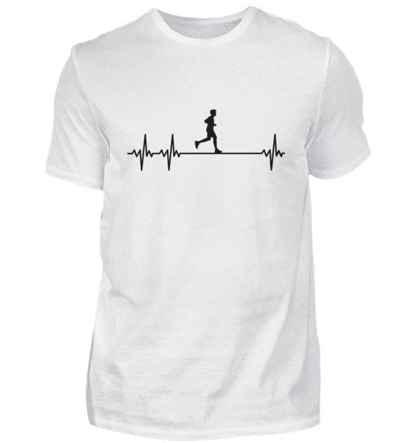 Laufen Herzschlag Shirt, Marathon Geschenkidee, Marathonlauf Frequenz, Jogger Puls, Joggen Baumwolle T-Shirt Schwarz Laufen Herzschlag Shirt, Marathon Geschenkidee, Marathonlauf Frequenz, Jogger Puls, Joggen Baumwolle T-Shirt Schwarz von Quantux