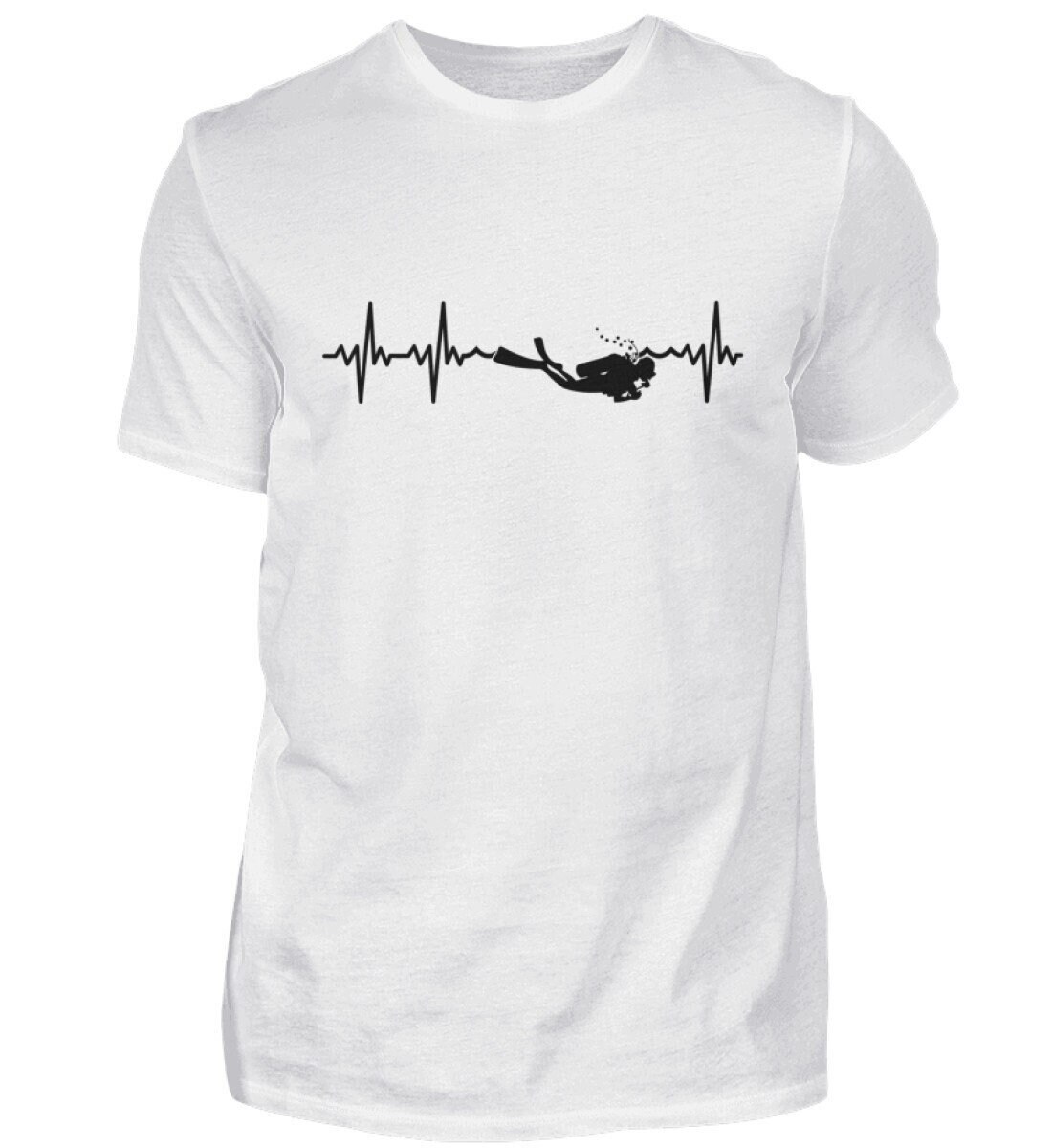 Tauchen Puls Shirt, Taucher Herzschlag Geschenk, Schnorcheln Frequenz Baumwolle T-Shirt Schwarz Tauchen Puls Shirt, Taucher Herzschlag Geschenk, Schnorcheln Frequenz Baumwolle T-Shirt Schwarz von Quantux