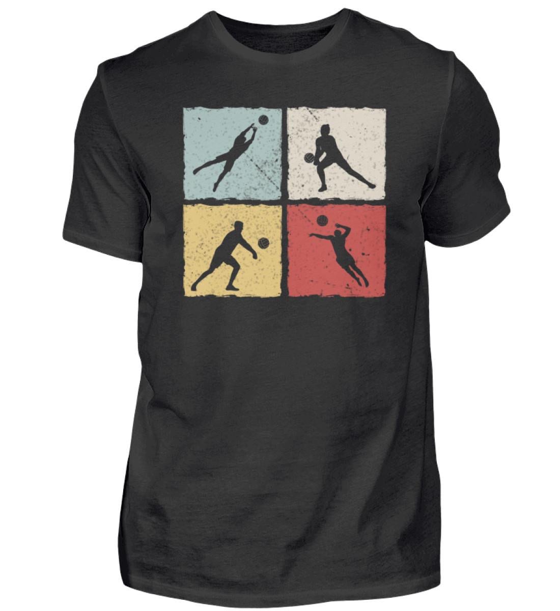 Volleyball Quadrat Retro Shirt, Volleyballer Geschenkidee, Beach-Volleyball Silhouette Baumwolle T-Shirt Vintage von Quantux